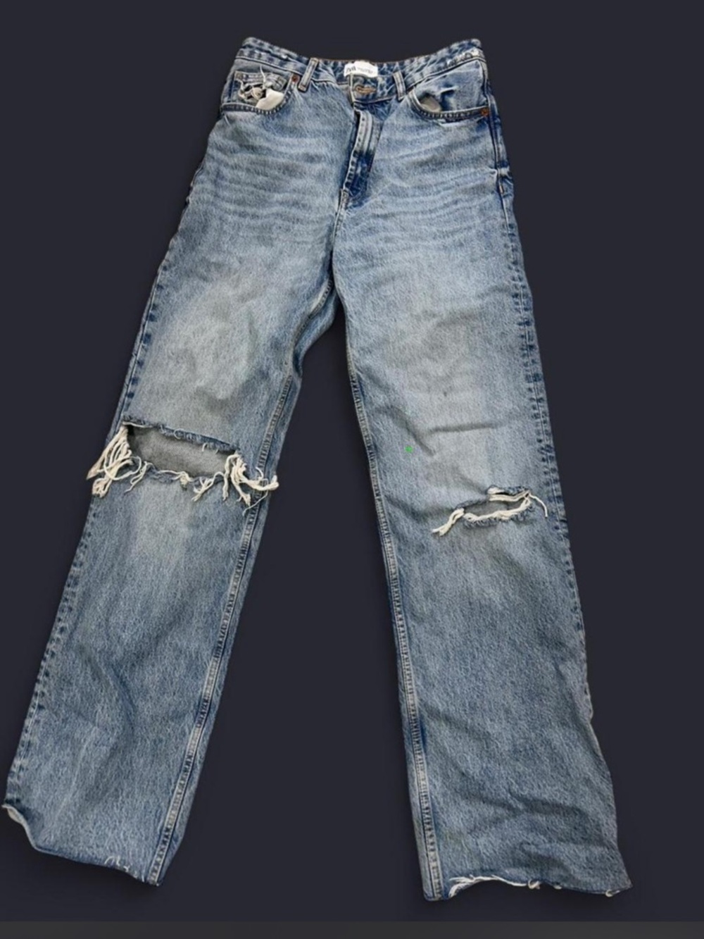 Zara Light Blue Washed Denim Jeans